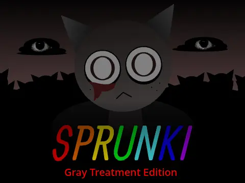 Official logo for Sprunki Gray Treatment Edition with Animations game