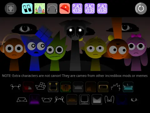Custom Sprunki character with gray treatment features