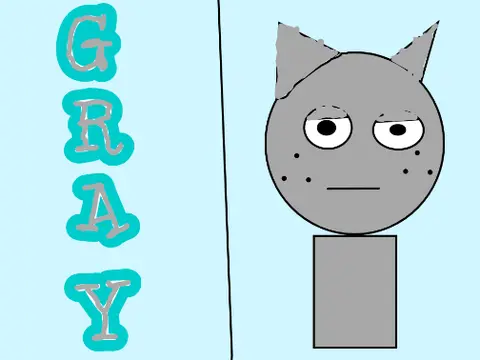 Logo for Sprunki Gray Version 2, the Content First Edition update on Gosprunki.net