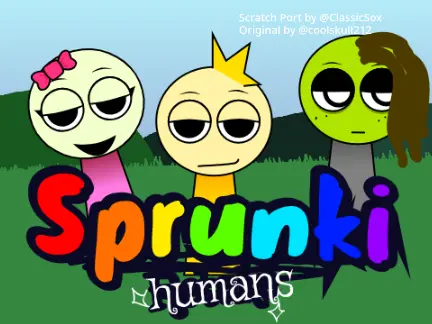 Sprunki Humans Game Cover - Remastered Edition