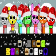 Sprunki Christmas Horror Game Logo - Sprunki trapped in Backrooms with Skibidi Toilet
