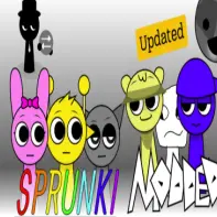 Sprunki Incredibox Cold as Frost Game Logo - Frosty Sprunki Characters with Ice Effects