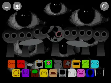 Sprunki Infected Beta horror game logo featuring corrupted characters