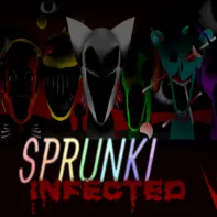 Sprunki Infected Game Logo - Horror Mod Edition