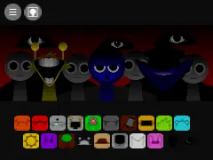 Sprunki Infected My Version horror game screenshot showing infected characters