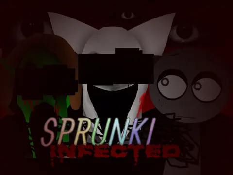 Official logo for Sprunki Infected Remix game featuring infected characters