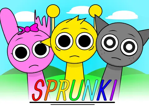 Sprunki characters facing infection challenges in action adventure game