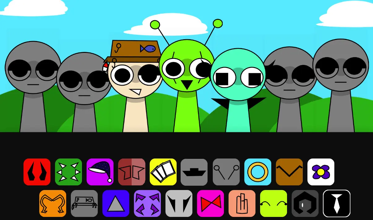 Sprunki Infected War Gameplay - Scary Moments Gameplay screenshot of Sprunki Infected War showing scary infected characters