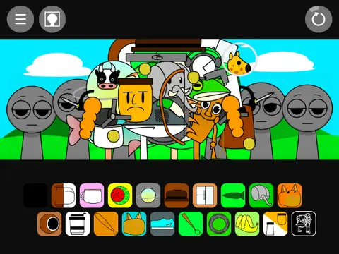 Official logo for Sprunki Italian Brainrot Copy game featuring crazy Italian-themed Sprunki characters