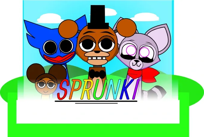 Sprunki Juegos Terror Game Logo - Horror Version