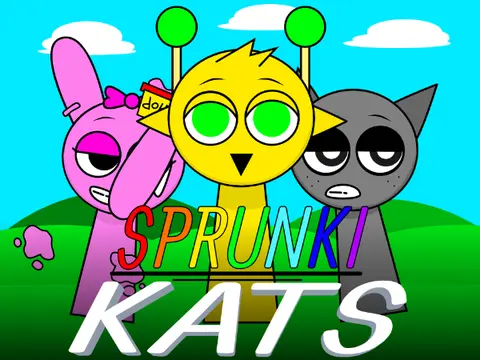 Official logo for Sprunki Kats V2 game featuring character artwork