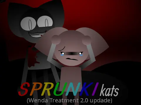 Official logo for Sprunki Kats Wenda Treatment 2.0 Updade game