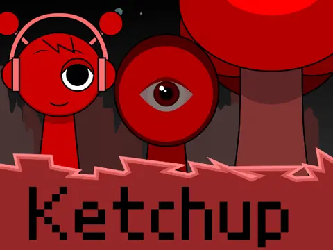 Sprunki Ketchup character with Wenda alive game cover image