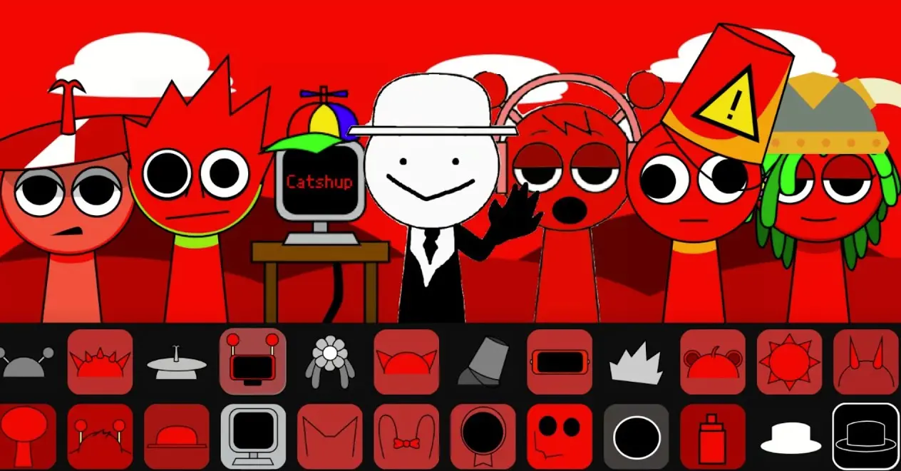 Sprunki Ketchup Gameplay Sprunki Ketchup Gameplay Screenshot - Mixing ketchup-themed characters