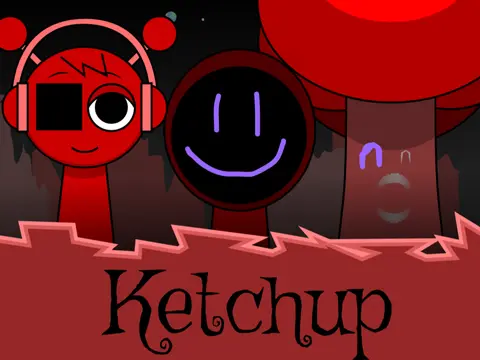 Sprunki Ketchup game logo featuring colorful characters