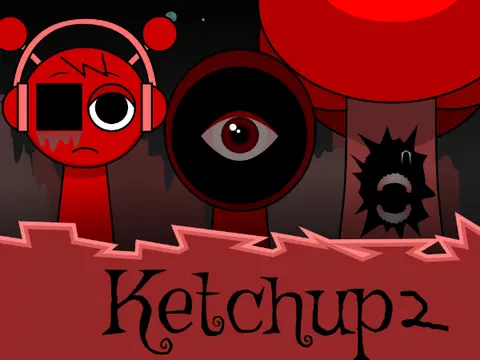 Official Sprunki Ketchup Phase 2 game logo featuring ketchup bottle character
