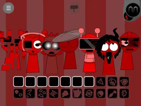 Sprunki Ketchup Pyramixed Backwards game logo featuring inverted ketchup-themed characters