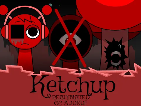 Official game logo for Sprunki Ketchup Reanimated Remix definitive edition