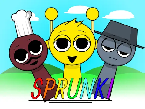 Sprunki Kids Better Game Logo - Colorful and Child-Friendly Version