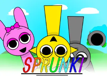 Sprunki KKK game logo - colorful character music creation game