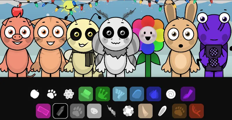 Sprunki Love Mod Gameplay Gameplay screenshot of Sprunki Love Mod showing romantic character interactions