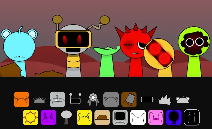 Sprunki Lunacy Gameplay in Action Sprunki Lunacy Gameplay Screenshot - Showing interactive elements