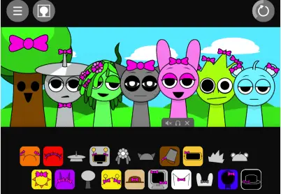 Sprunki Mastered Gameplay Preview Sprunki Mastered Gameplay Screenshot - All Phases Combined