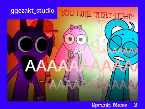 Sprunki Meme 3 Game Logo - Funny Sprunki Characters