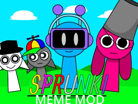 Sprunki Meme Mod game cover showing popular internet meme characters