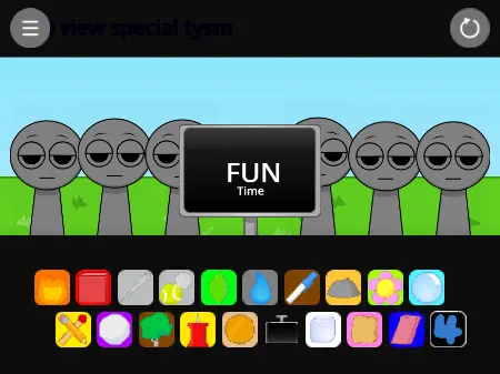 Logo for Sprunki mod featuring BFDI characters