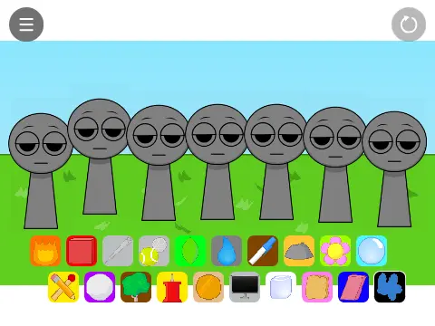 Sprunki Mod BFDI But A Bit Better game logo featuring BFDI characters