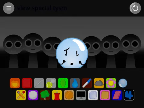 Logo for Sprunki Mod BFDI Version 2