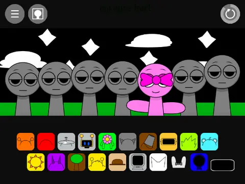 Sprunki Mod Not Doing That abstract experimental music game cover