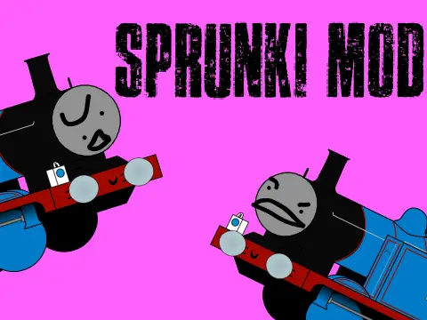 Logo for the crossover Sprunki mod 