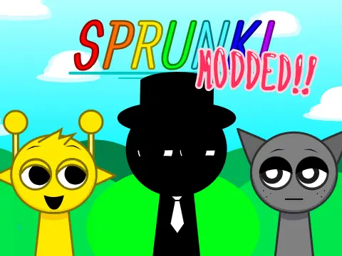 Official logo for Sprunki Modded 1.4 Nightime Update game