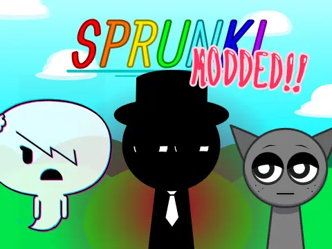 Official logo for Sprunki Modded Friends featuring Carrie from Gumball crossover