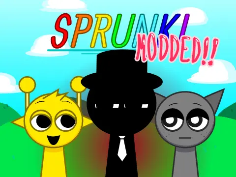 Official logo for Sprunki Modded Secret Mode featuring exclusive modded characters