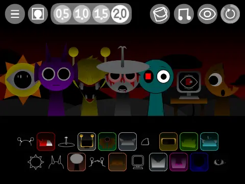 Sprunki Modded Version 1.4 Sus Official Cover Art - Horror Remake Edition