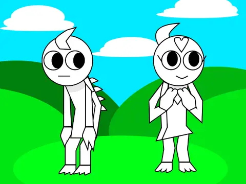 Sprunki Monster Template Assets for character creation and OC design