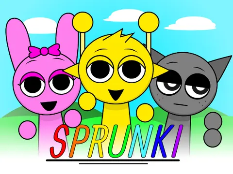 Sprunki More with Hand Logo Cover