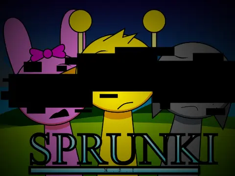 Official logo for Sprunki MSI Full Update game featuring Pyramixed characters