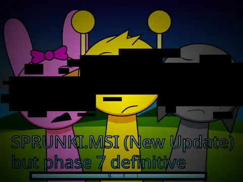 Official logo for Sprunki MSI Phase 7 Definitive Horror Mode edition
