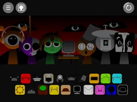 Official logo for Sprunki Multishift Retextured game featuring redesigned Sprunki characters