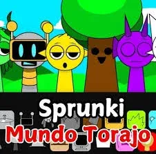 Sprunki Mundo Torajo Game Cover - Colorful characters in an adventure setting