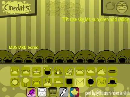 Official logo for Sprunki Mustard Mod But Remix game showing the mustard-colored Sprunki character