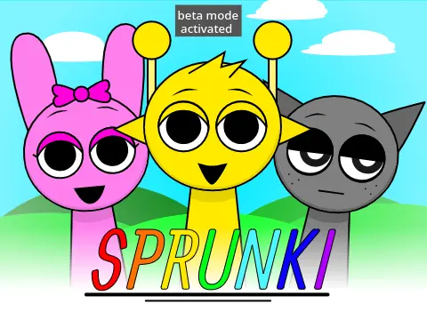 Sprunki Mustard Mod v1.0 Game Logo - Mustard Themed Characters