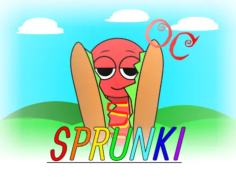 Sprunki My Hot Dog game interface with food-themed characters
