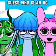 Sprunki New OC Jellyfish Game Logo - Colorful jellyfish characters