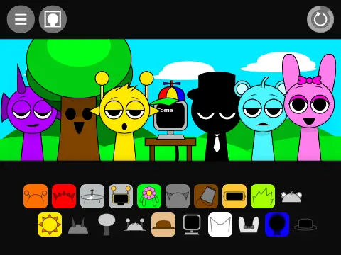 Sprunki game logo featuring remastered characters from the new expanded roster