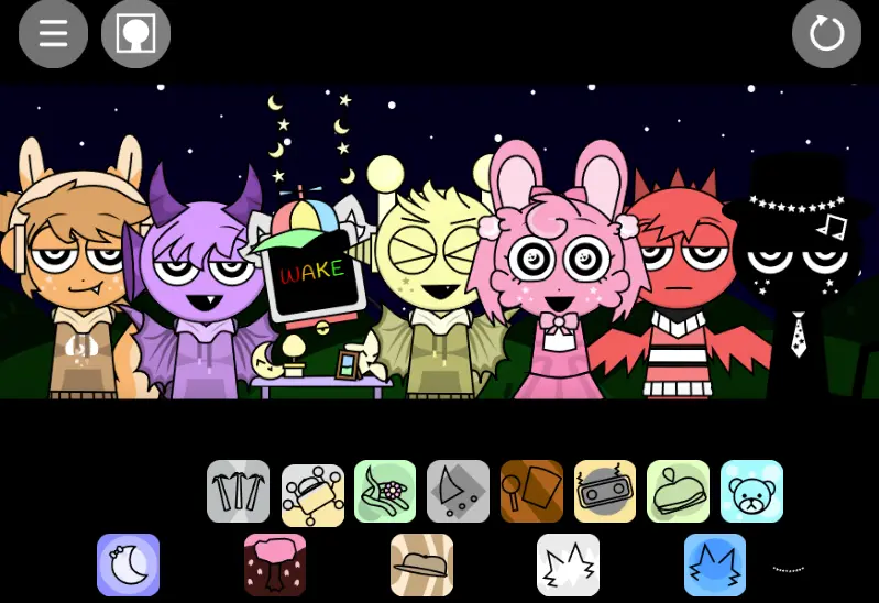 Sprunki Night Time Gameplay - Experience the Terror Sprunki Night Time Gameplay Screenshot - Horror Mod